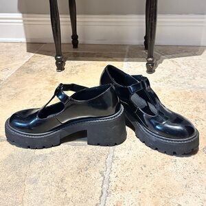 Madden Girl Black Chunky Flats